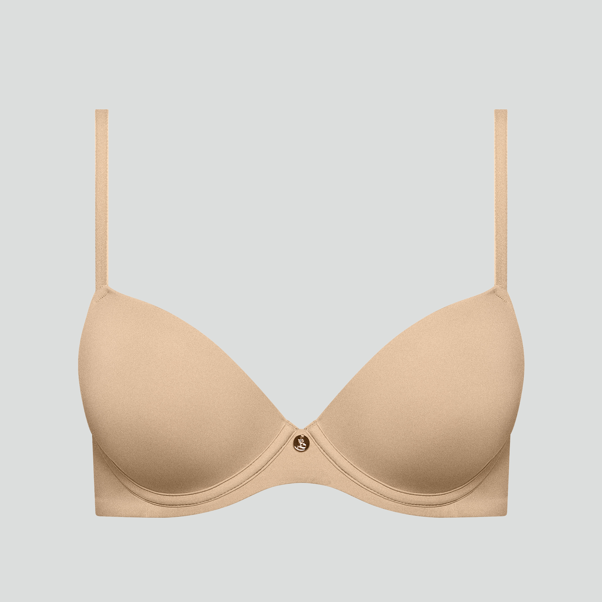 Smooth everyday push-up bra [Beige]
