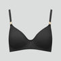 Smooth full cup t-shirt bra [Black] Bras Nudea 