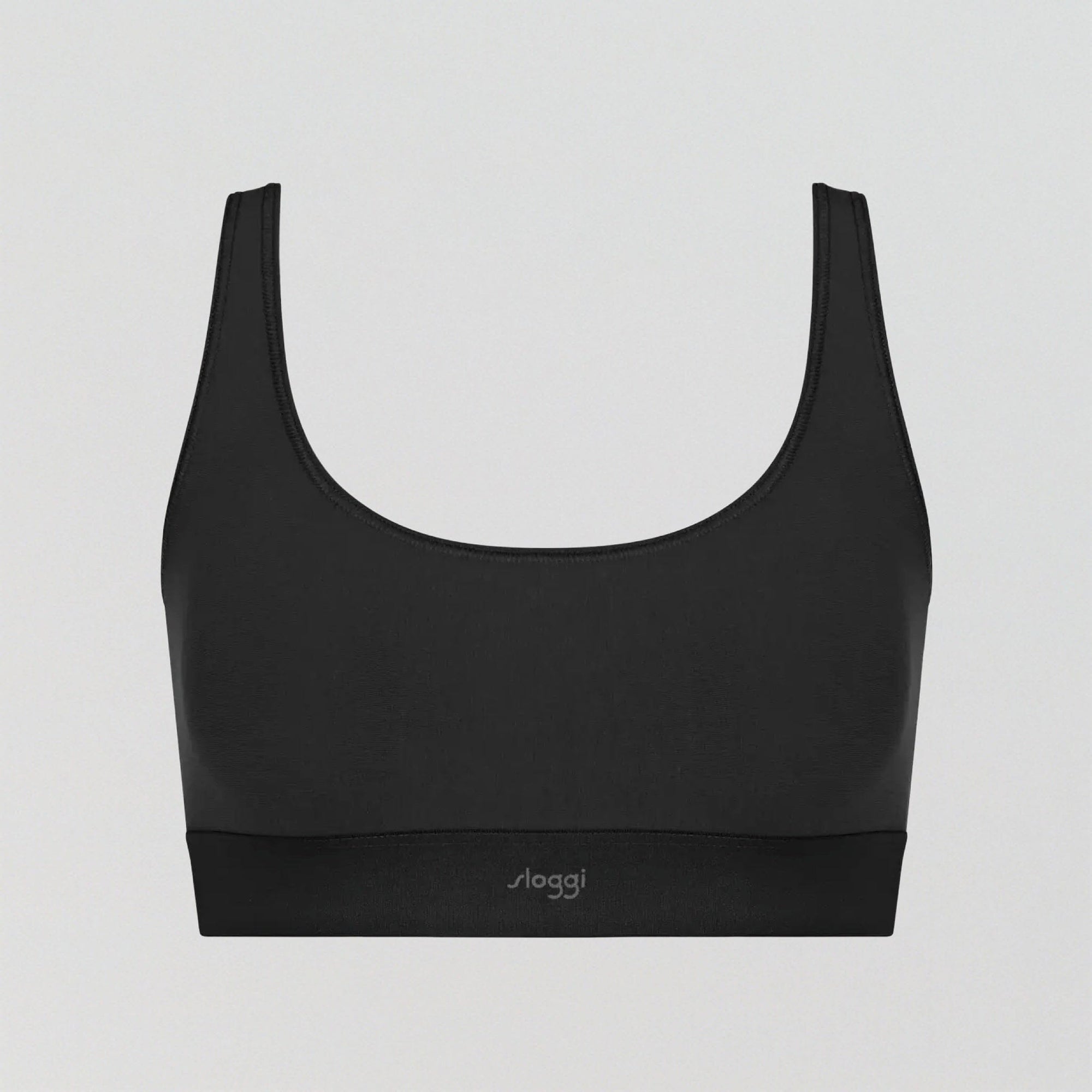 Soft organic cotton crop top [Black] Bras Sloggi 