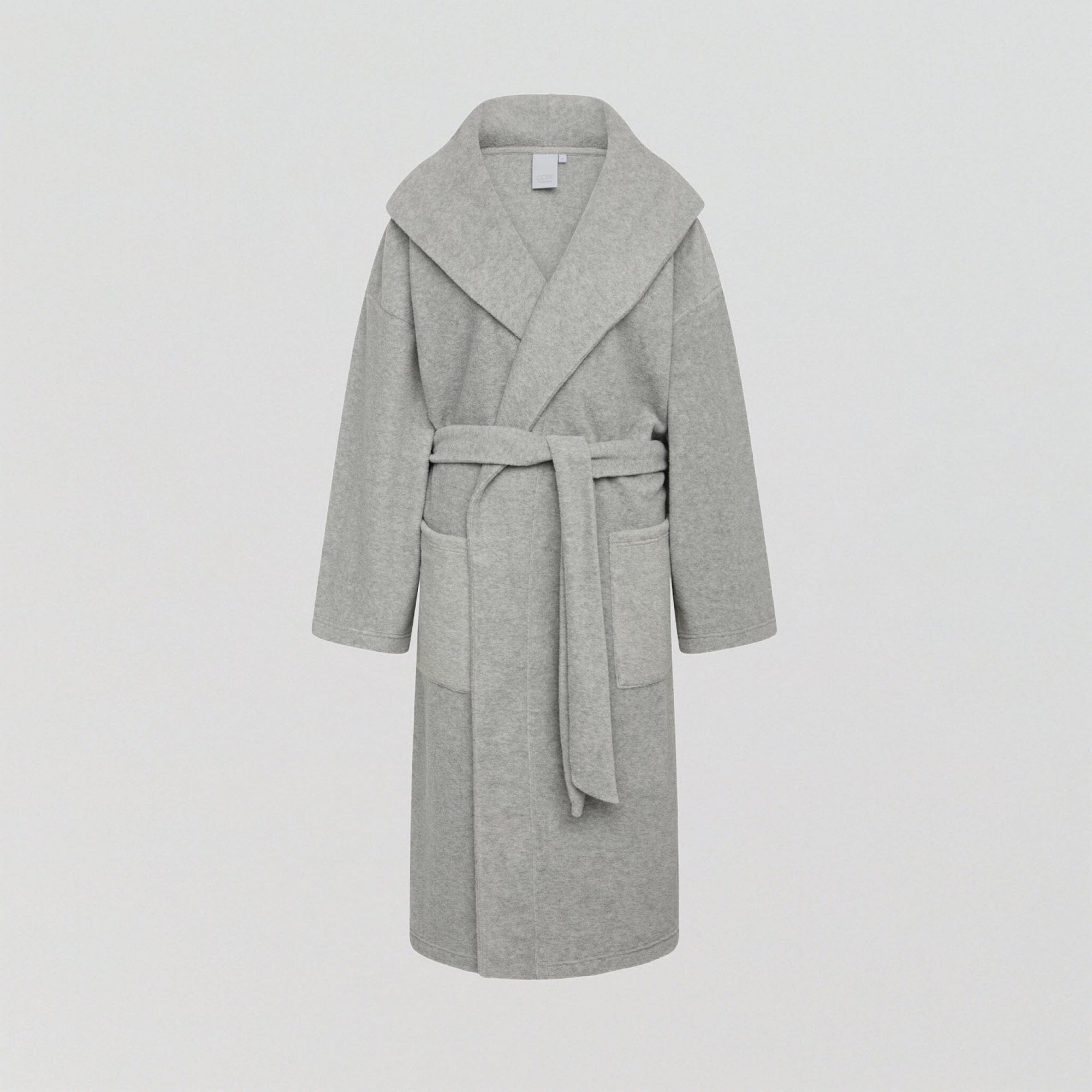 Soft fleece hooded robe [Light Grey Melange] Sleep CCDK 