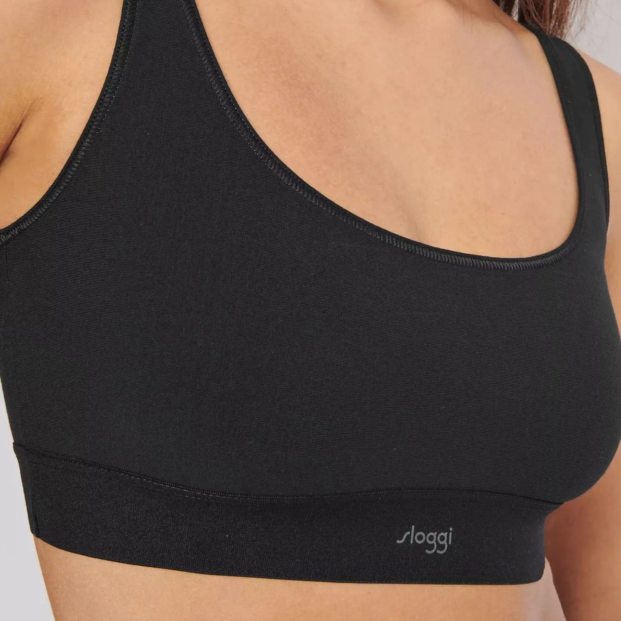 Soft organic cotton crop top [Black] Bras Sloggi 