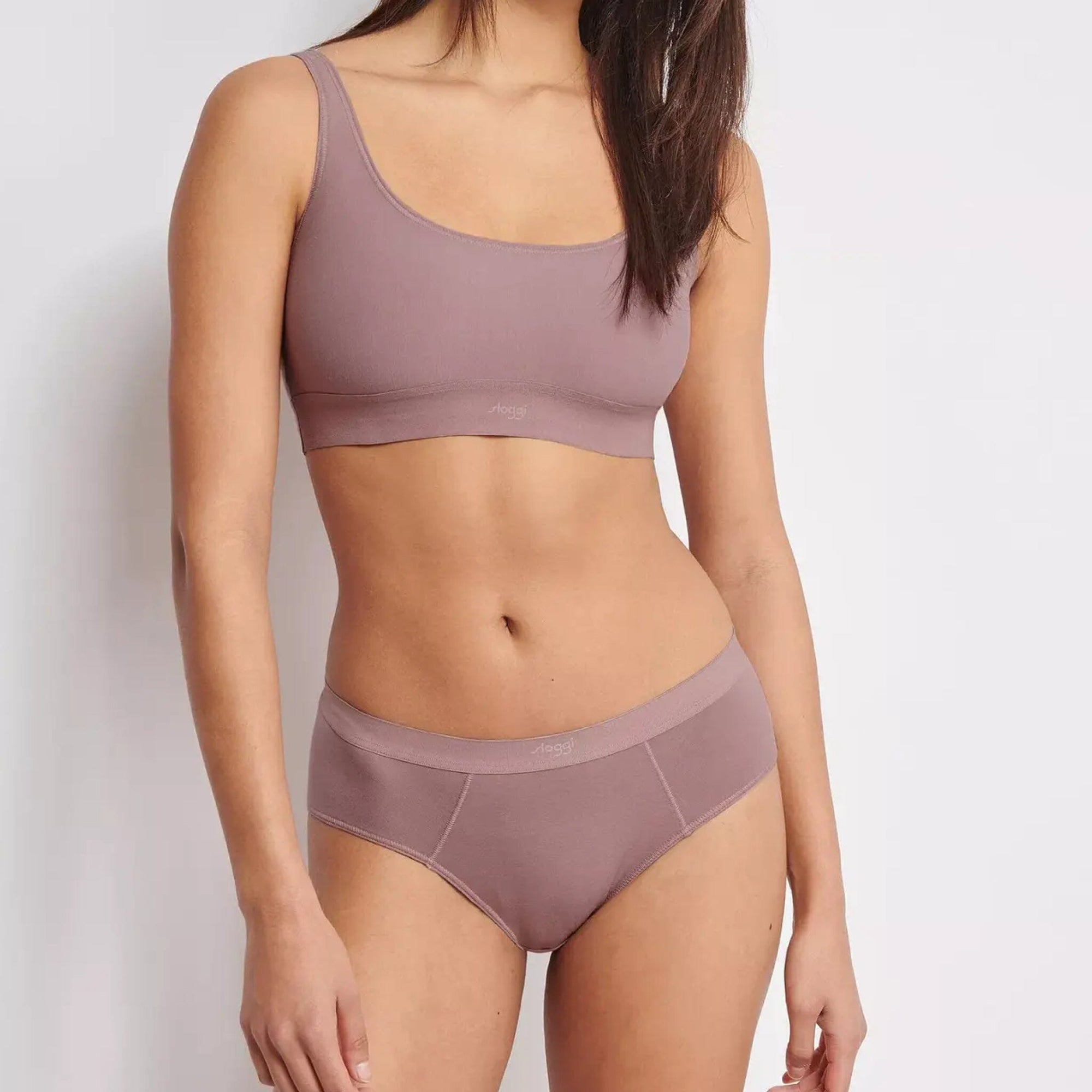 Soft organic cotton crop top [Rose Taupe] Bras Sloggi 