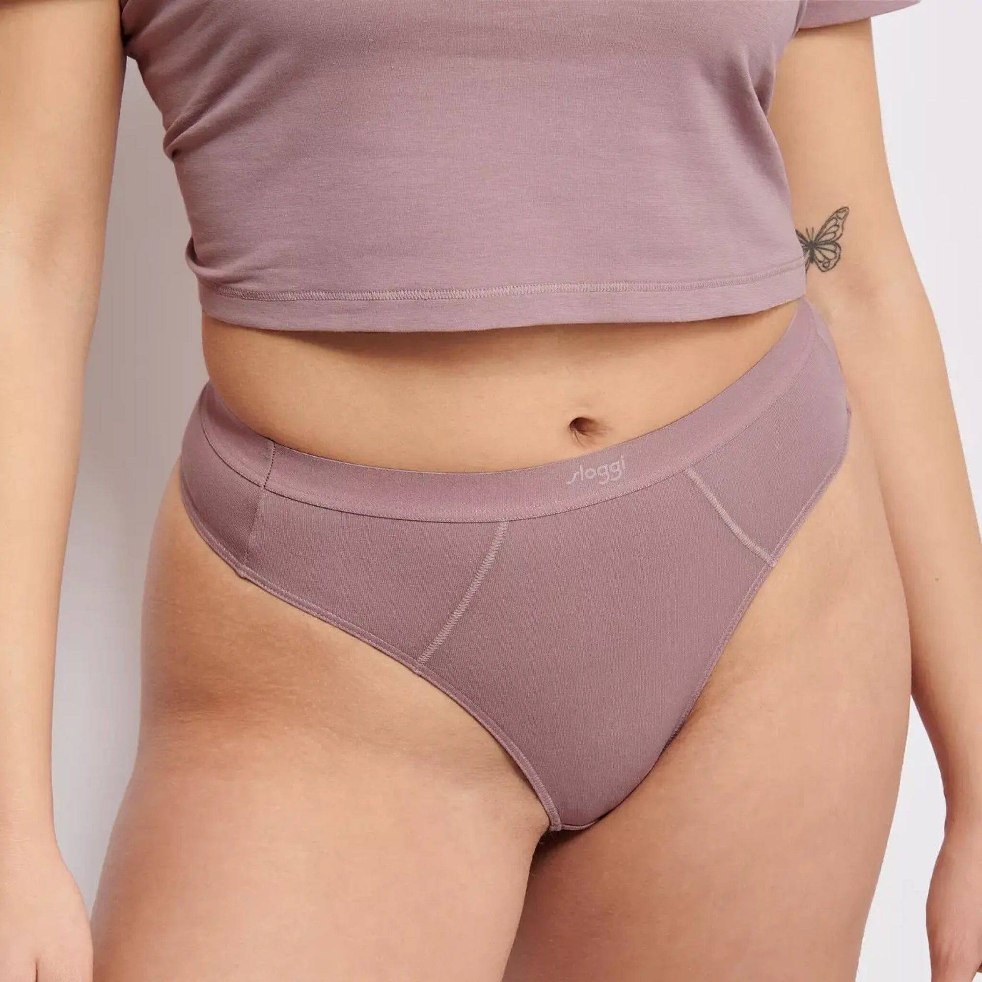 Soft organic cotton thong [Rose Taupe] Bottoms Sloggi 