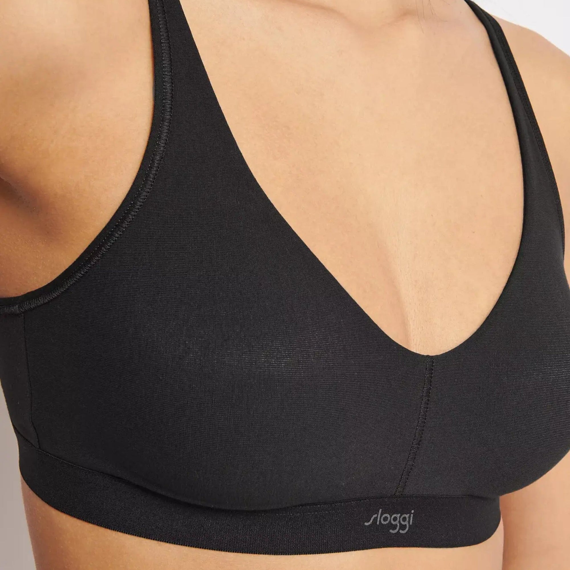 Soft organic cotton wire-free bralette [Black] Bras Sloggi 