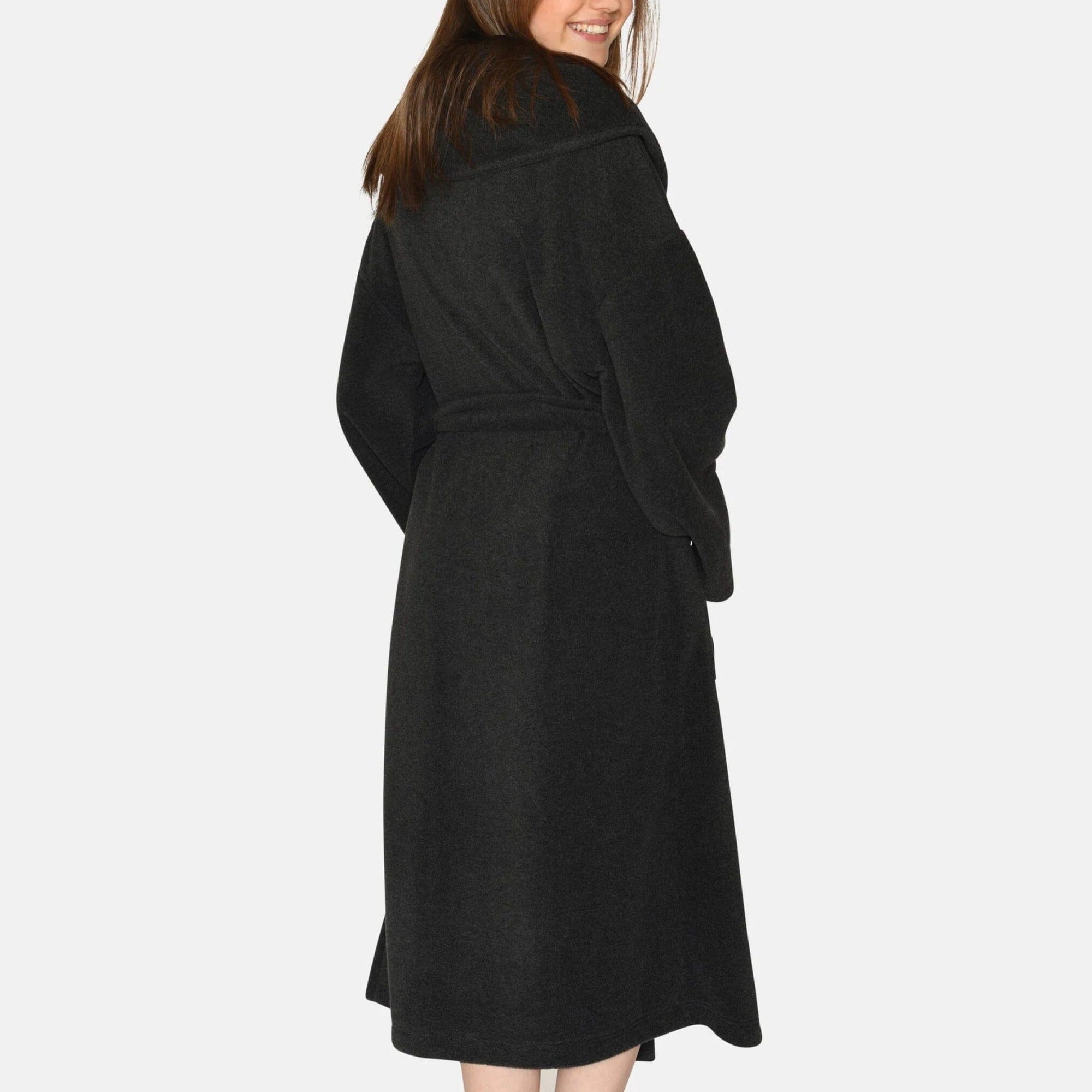 Soft fleece hooded robe [Dark Grey Melange] Sleep CCDK 