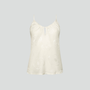 Spaghetti strap cami pyjama top [Ivory Poppy]