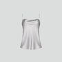 Spaghetti strap satin cami top [Silver Shimmer]