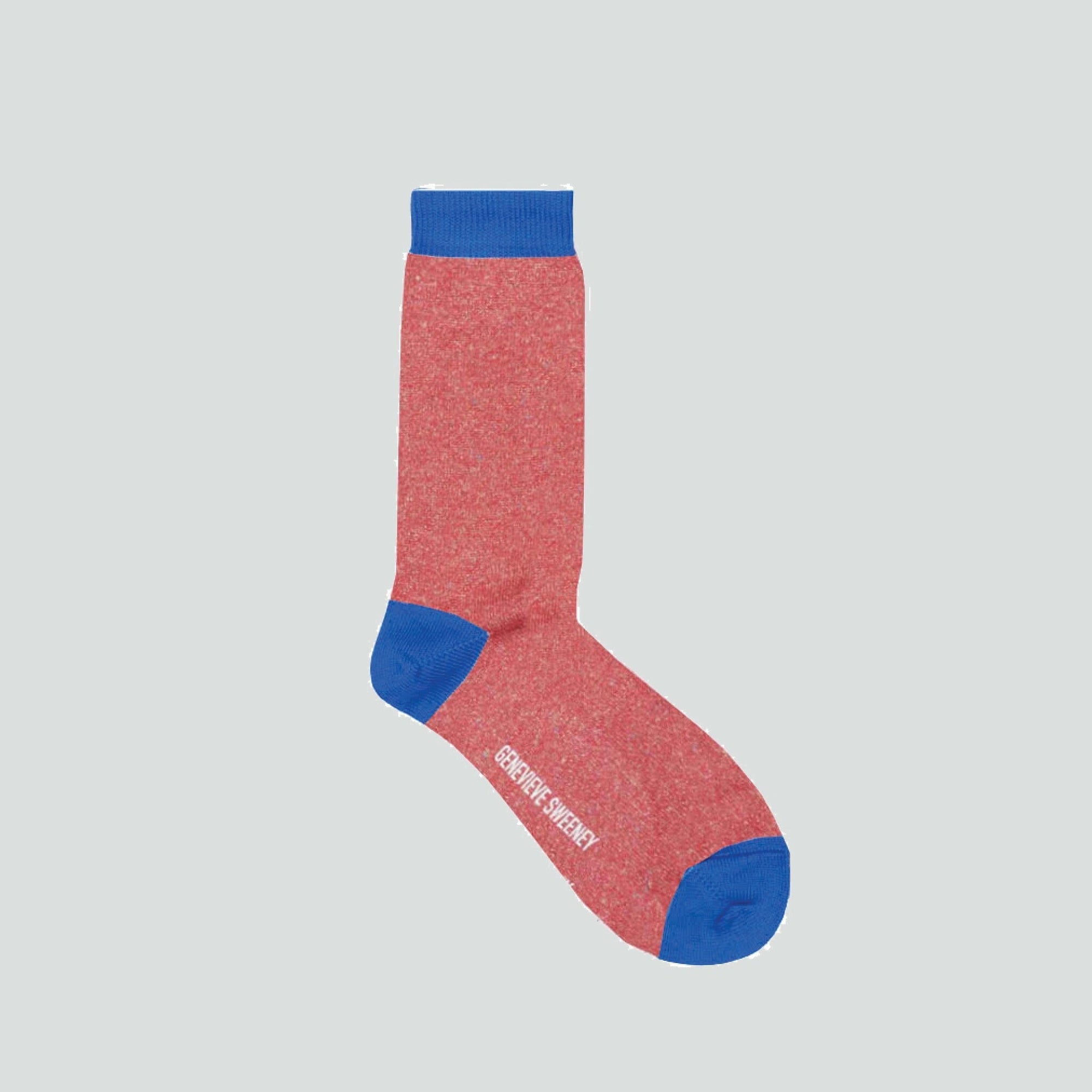 Sparkly silk tweed sock [Red] Accessories Genevieve Sweeney 