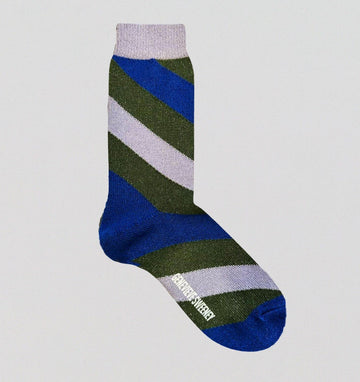 Sparkly striped sock [Lilac / Sage / Bright Blue] Accessories Genevieve Sweeney 