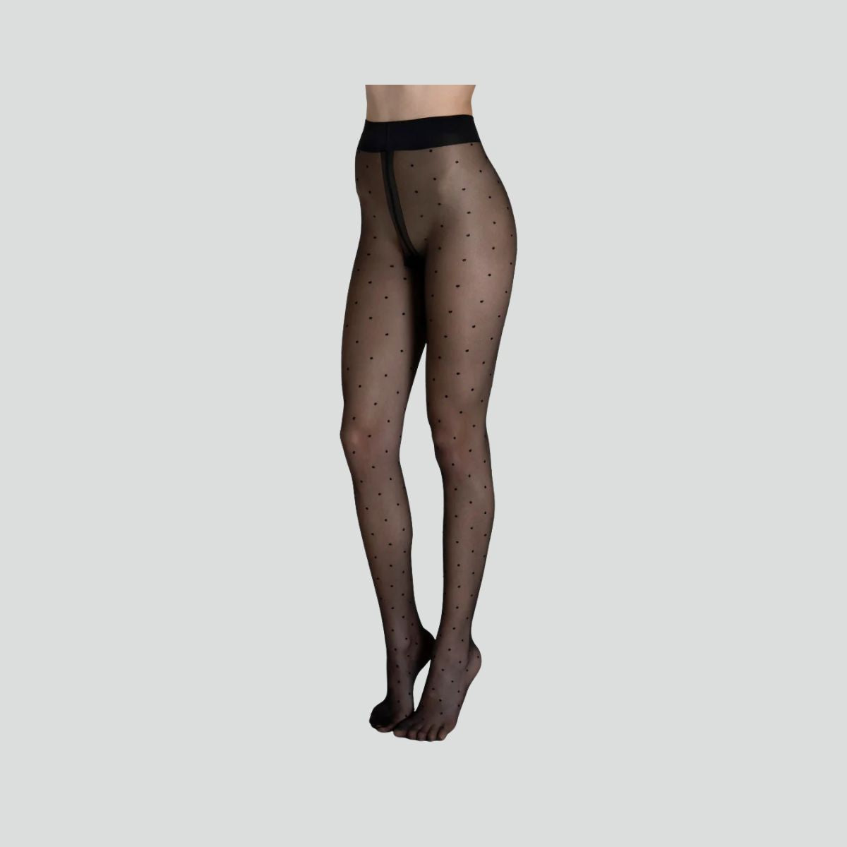 Spot detail tights 20 denier [Black] Accessories Lisca 
