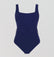 Square neck belted one piece [Navy] Swim Panache 