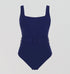 Square neck belted one piece [Navy] Swim Panache 