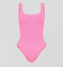 Square neck low back one piece (Bubblegum Crinkle) Swim Hunza G 