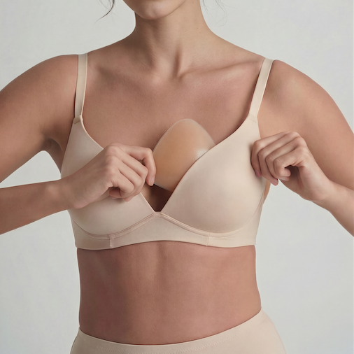 Stick-on bust enhancing pads