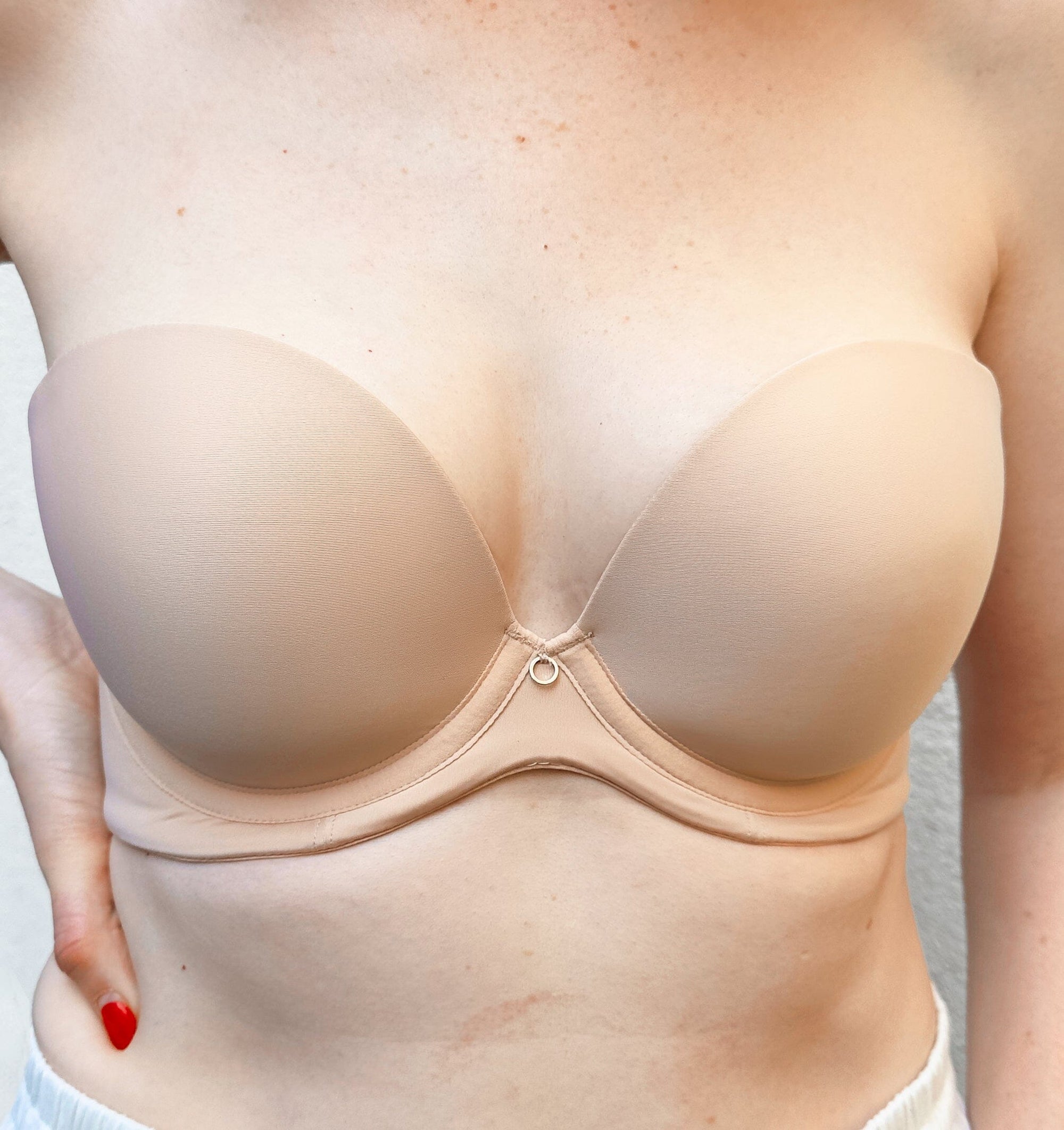 Low back plunge strapless [Latte] Bras Panache 