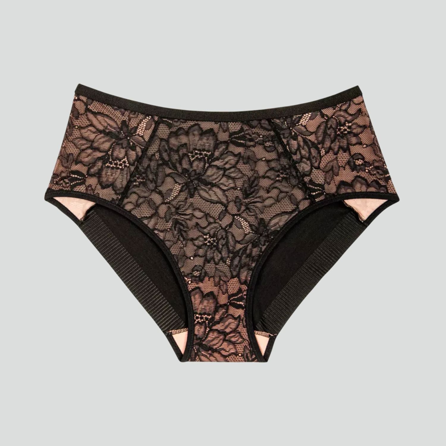 Stretch lace high waist knicker [Black] Bottoms Triumph 