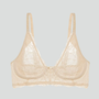 Stretch lace wire-free bralette [Ivory]