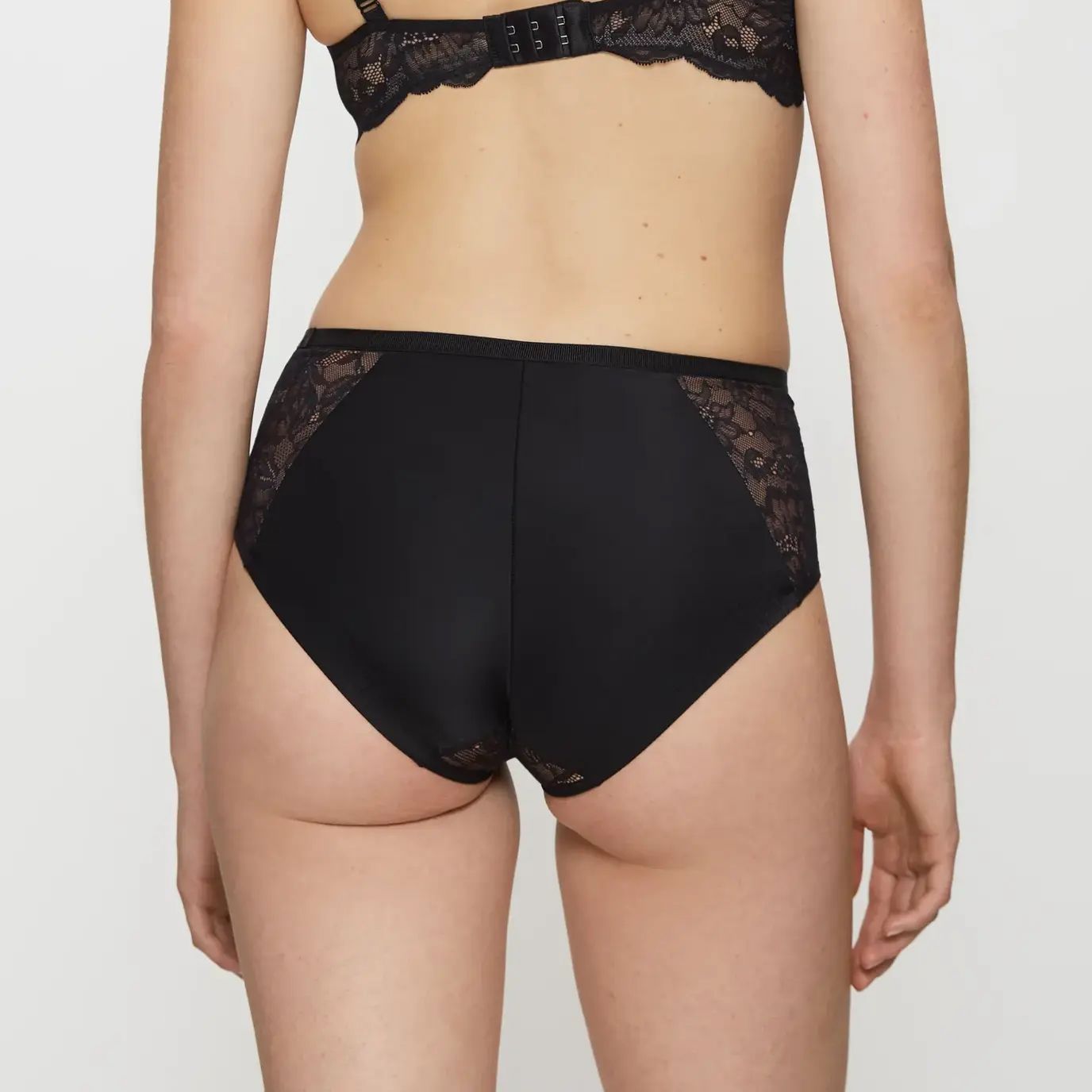 Stretch lace high waist knicker [Black] Bottoms Triumph 