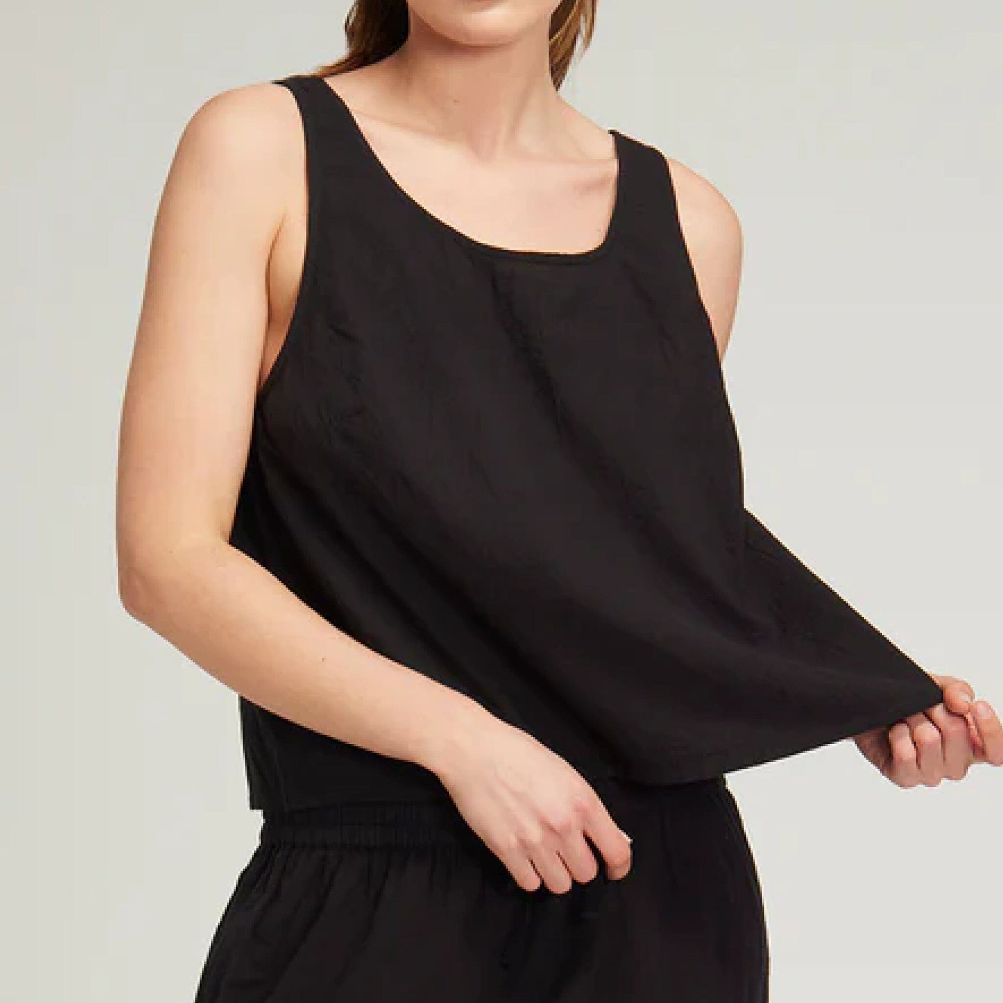 Tank & boxer sleep short set [Black] Sleep Nudea XS 