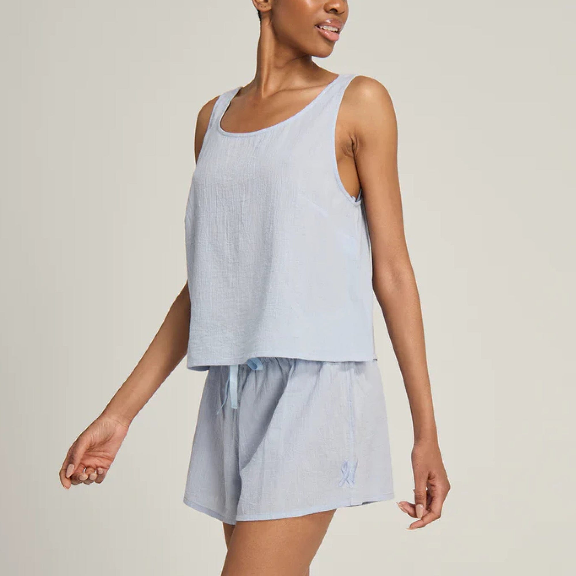 Tank & boxer sleep short set [Sky Blue] Sleep Nudea 