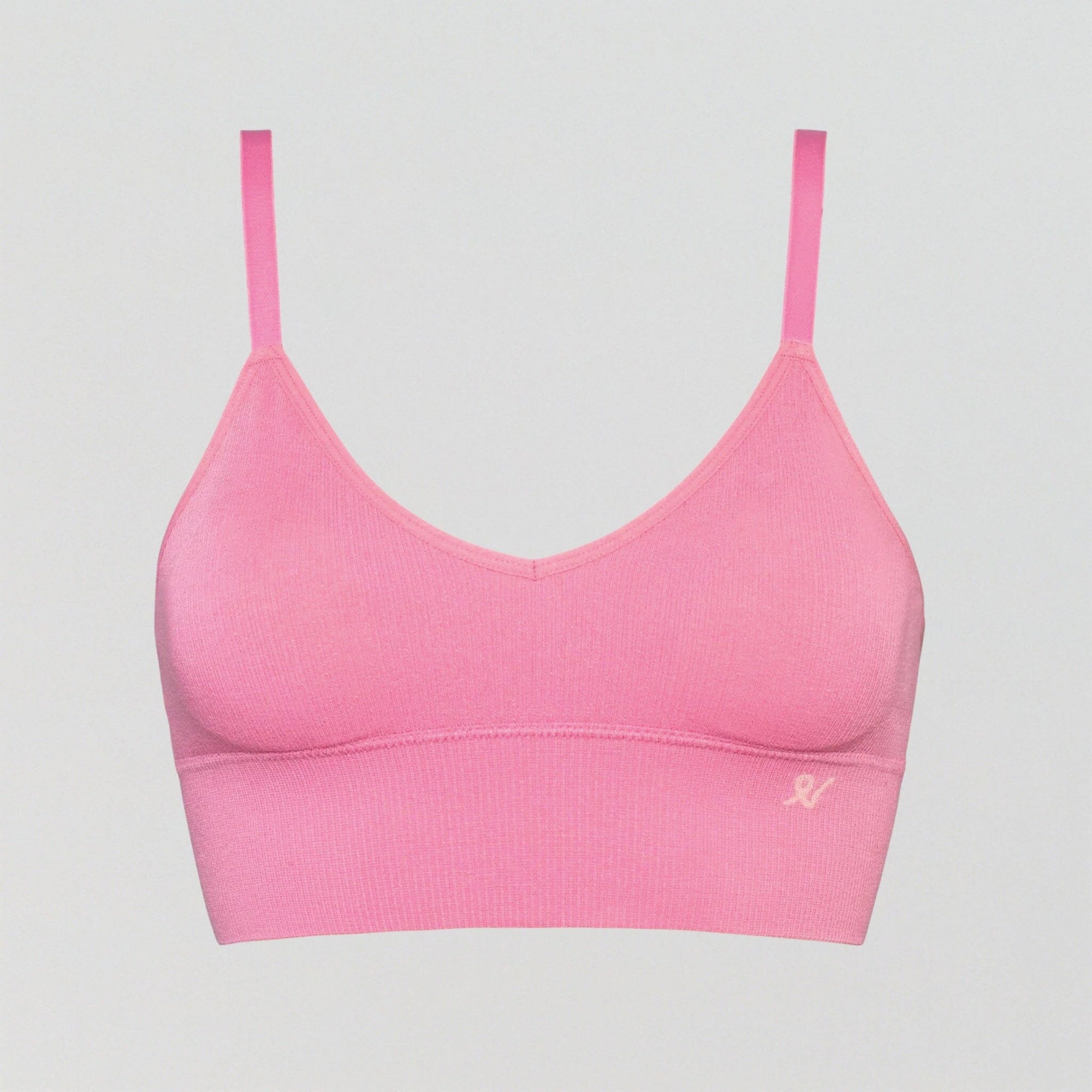 Seamless wire-free ribbed bralette [Rosy Pink] Bras Nudea 