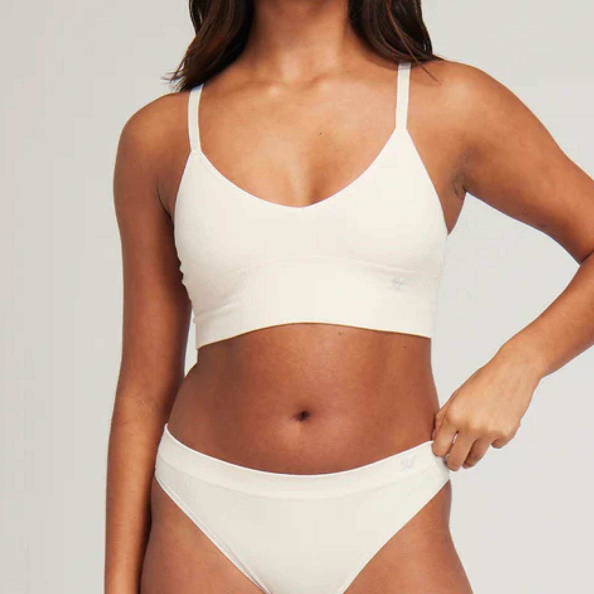 Seamless wire-free ribbed bralette [Winter White] Bras Nudea 