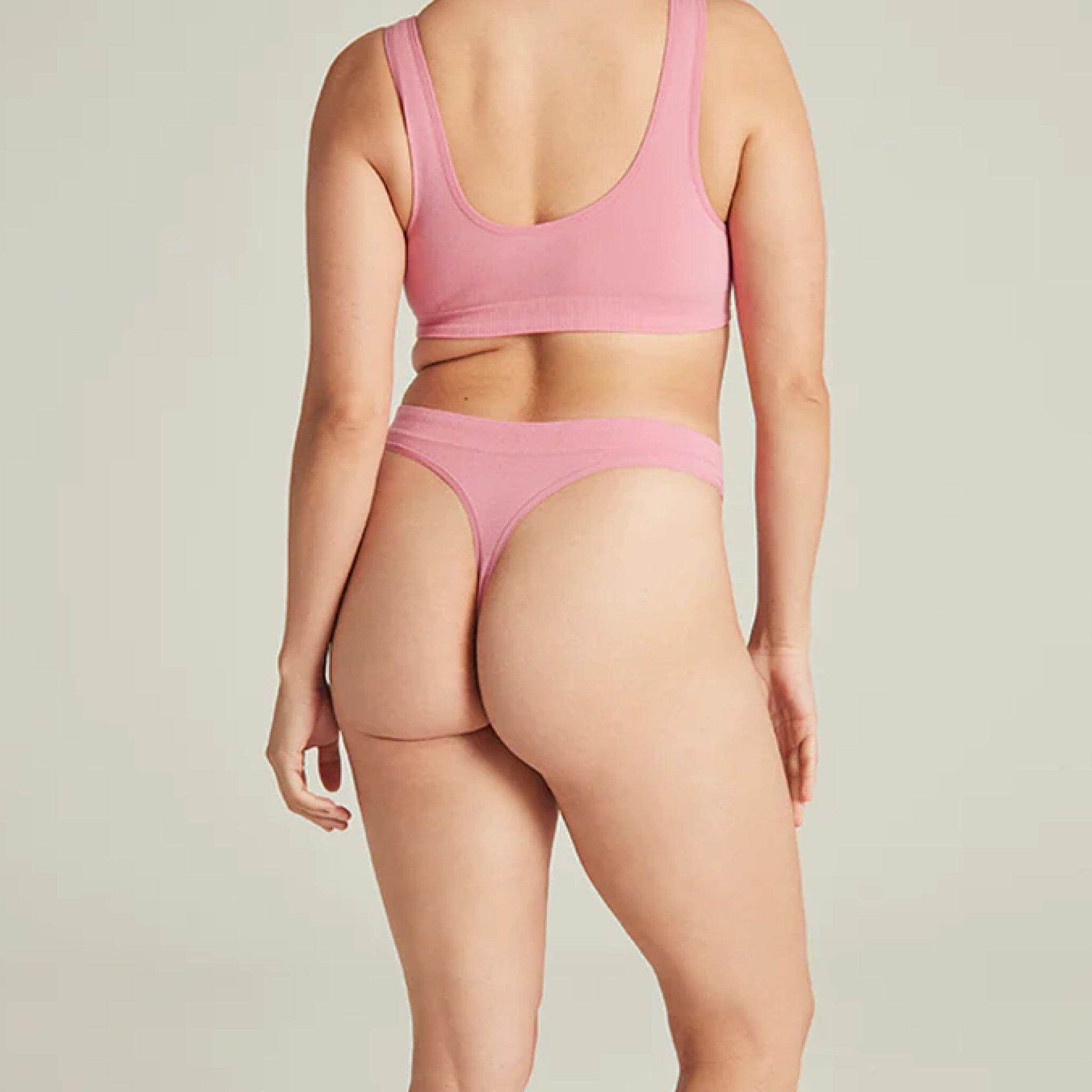 Seamless ribbed thong [Rosy Pink] Bottoms Nudea 
