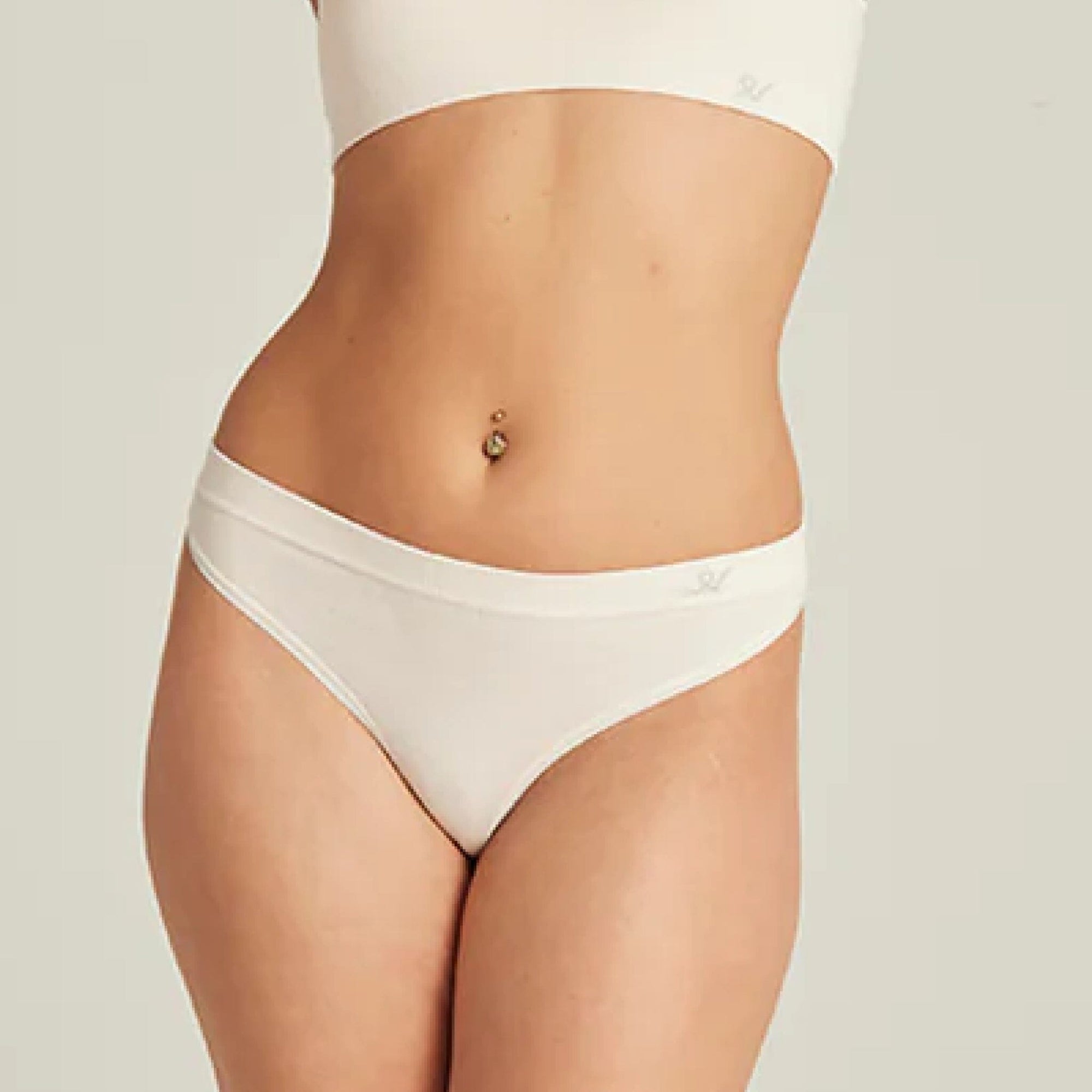 Seamless ribbed thong [Winter White] Bottoms Nudea 