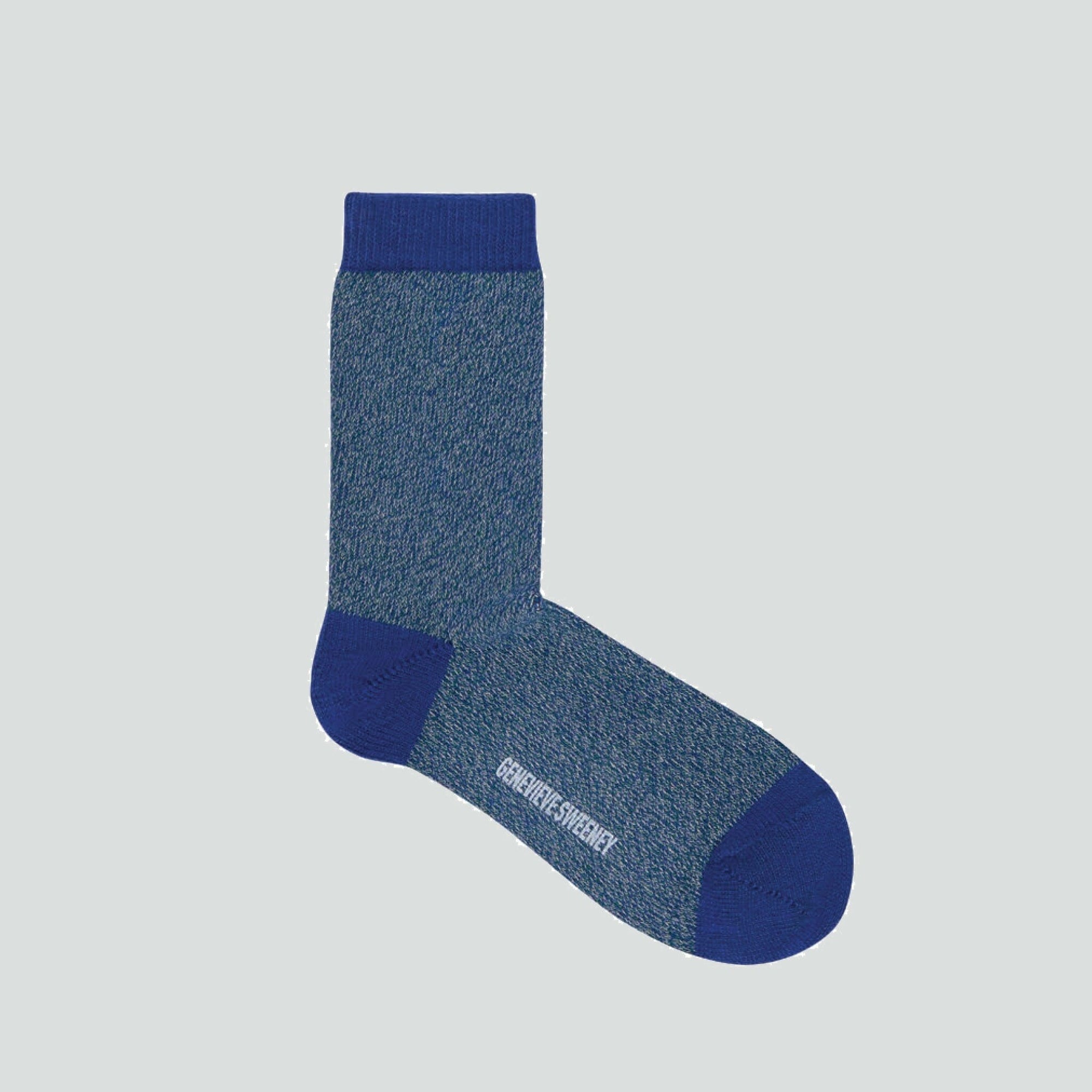 Twisted organic cotton sock [Blue / Jade] Accessories Genevieve Sweeney 