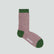 Twisted organic cotton sock [Pink / Olive] Accessories Genevieve Sweeney 