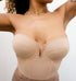 Longline V front bustier [Beige] Bridal Dominique