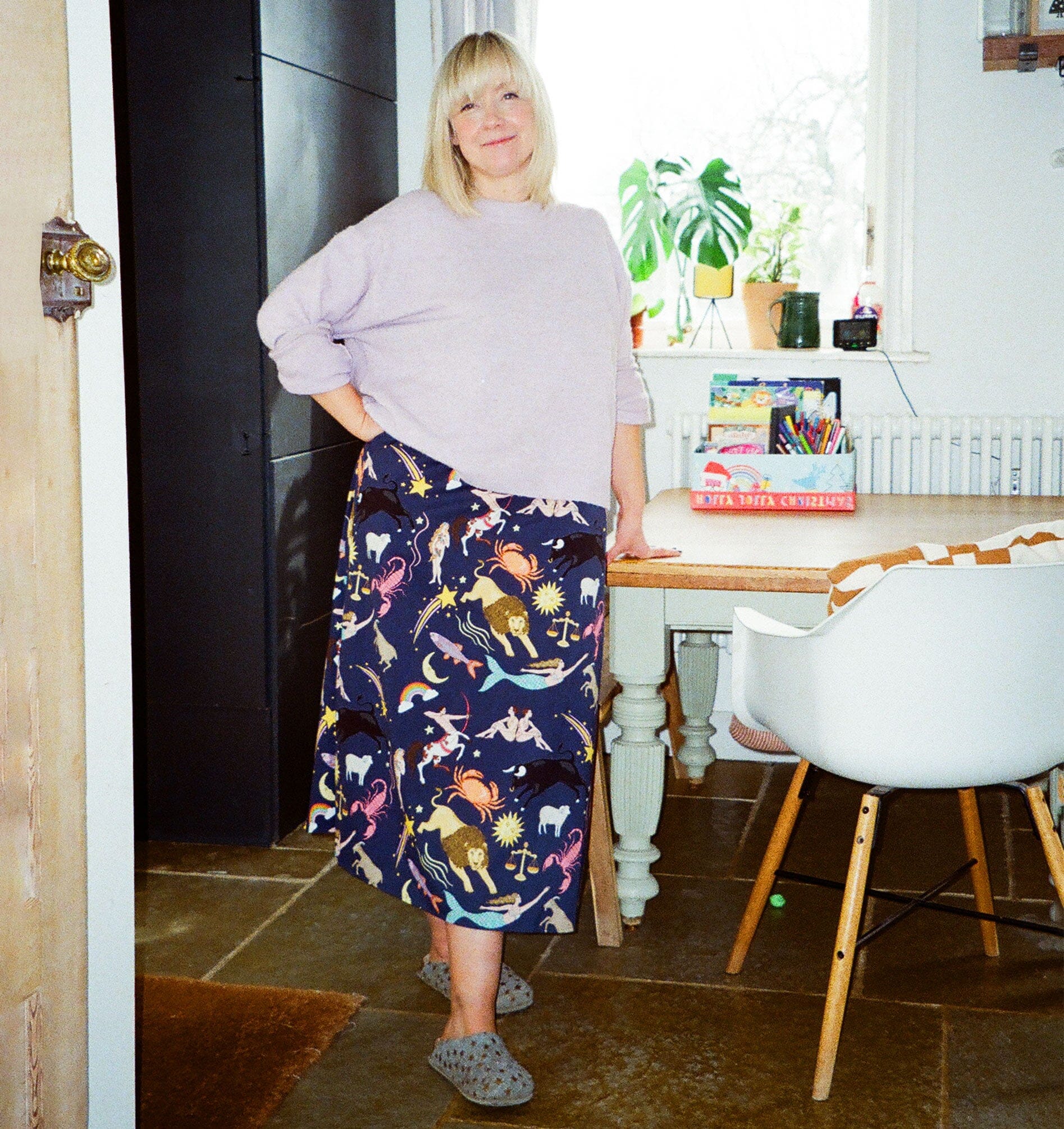 Constellations cotton slip dress Sleep Karen Mabon 