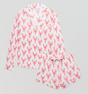 Organic cotton long sleeve pyjama short set [Lobster] Sleep Myza 