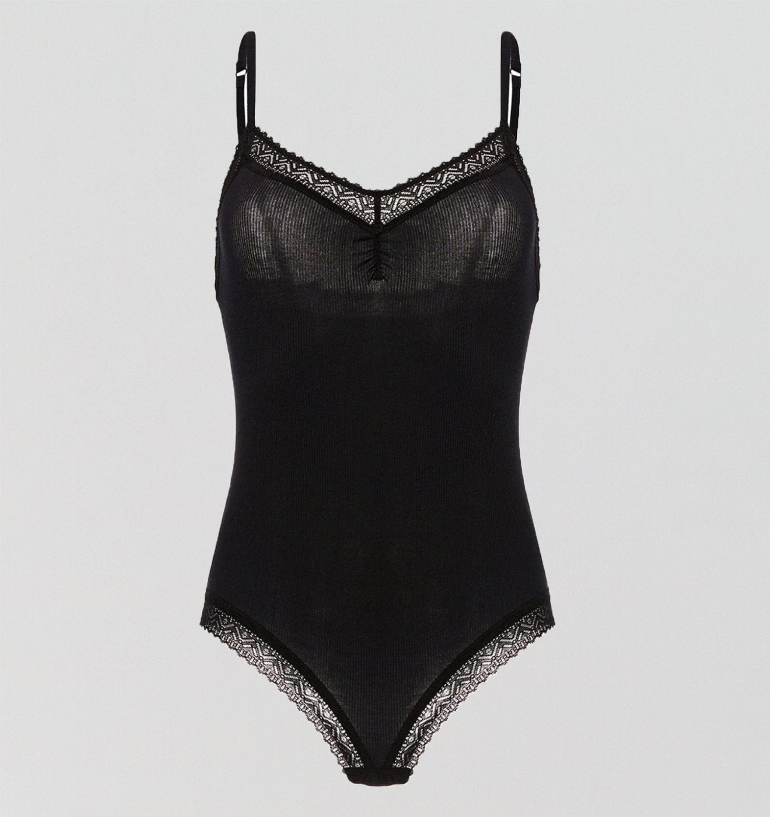 Ribbed modal & cotton body [Black] Body Simone 