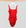 Square neck belted one piece [Venetian Red] Swim Panache 