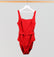 Square neck belted one piece [Venetian Red] Swim Panache 