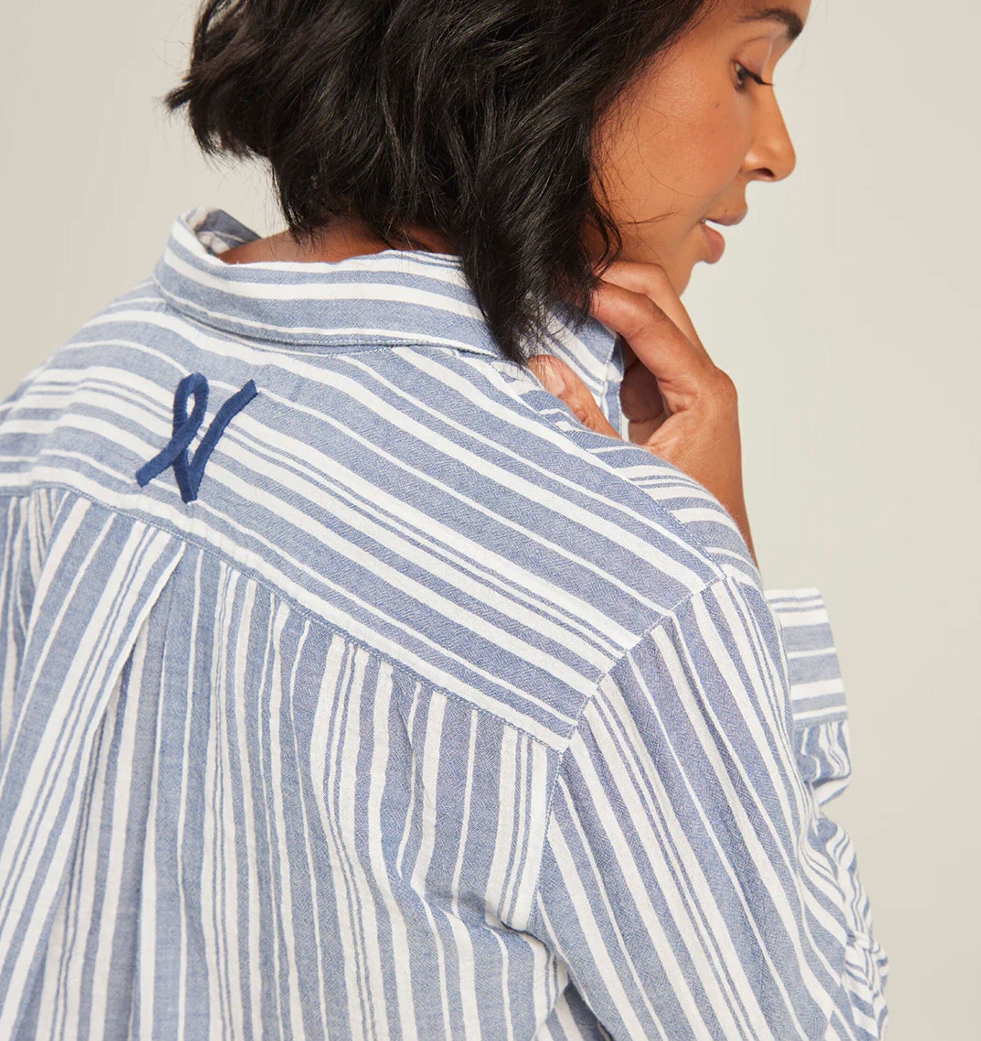 Cropped shirt & short set [French Blue] Sleep Nudea 