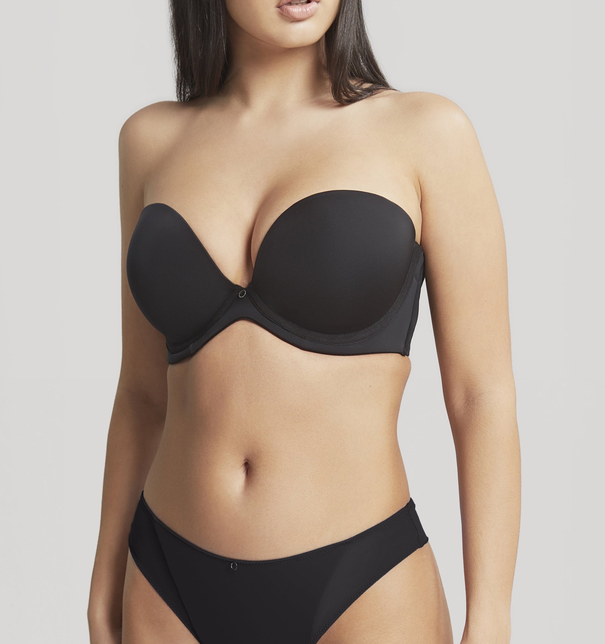 Low back plunge strapless [Black] Bras Panache 