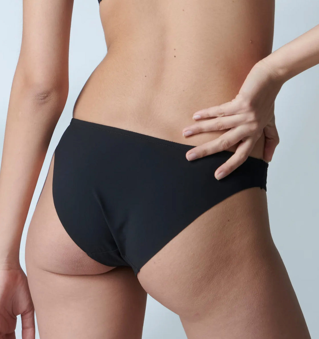 Plaid mesh brief [Black] Bottoms Simone 