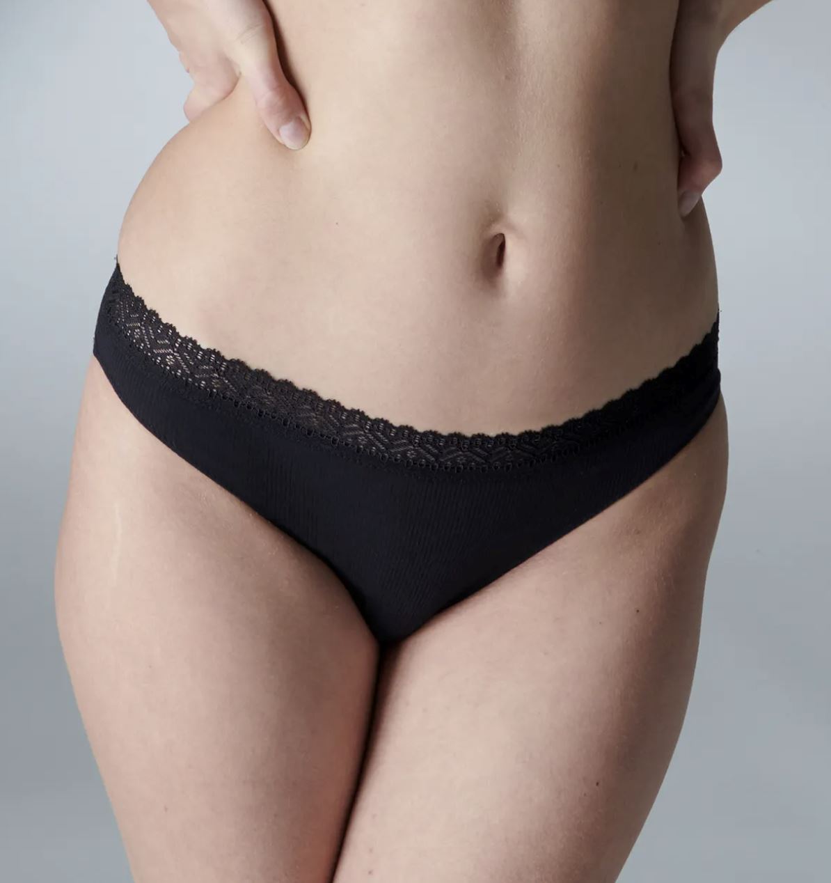 Ribbed modal & cotton brief [Black] Bottoms Simone 