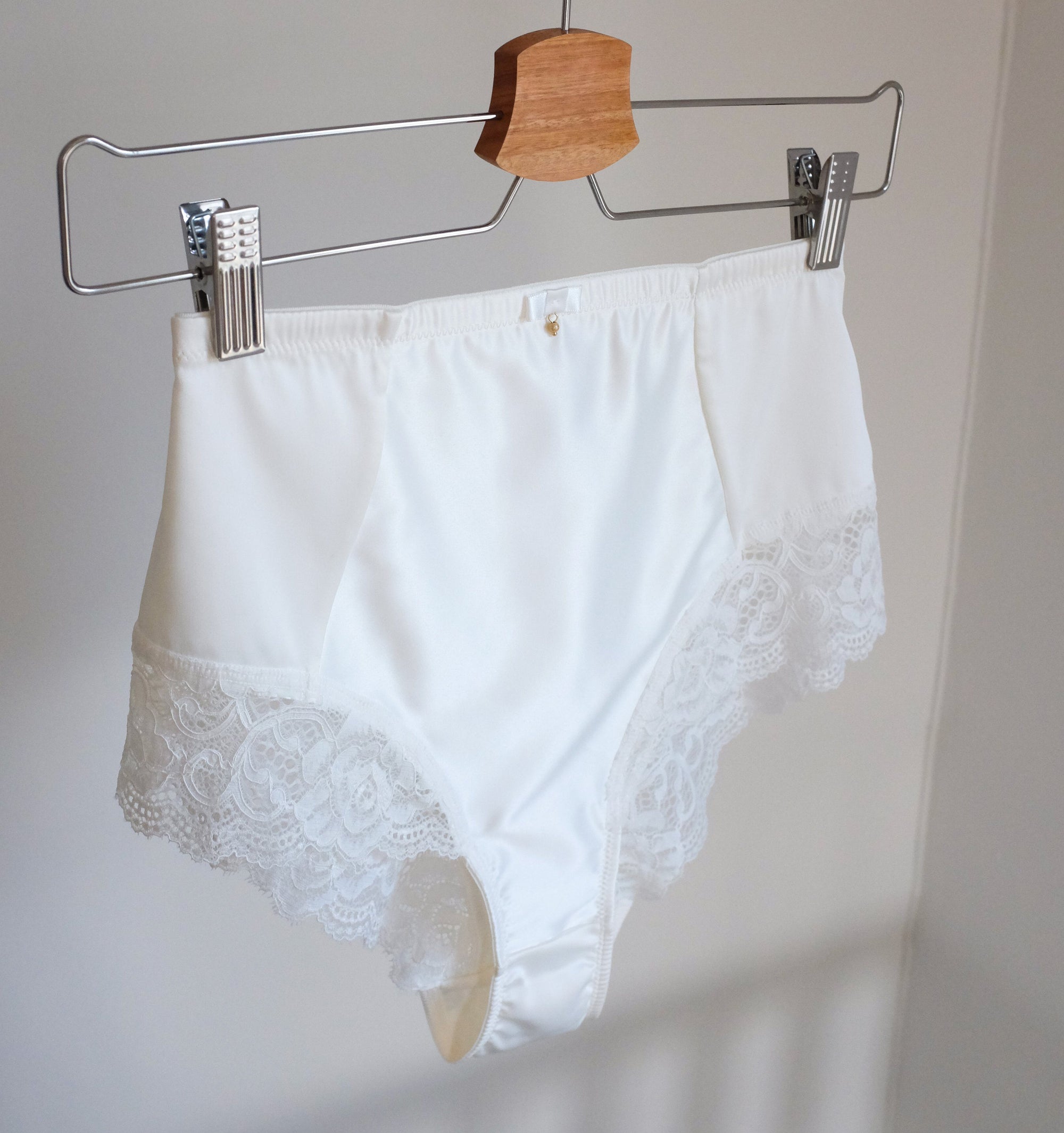 Lace detail high waist knicker [Ivory] Bottoms Panache 