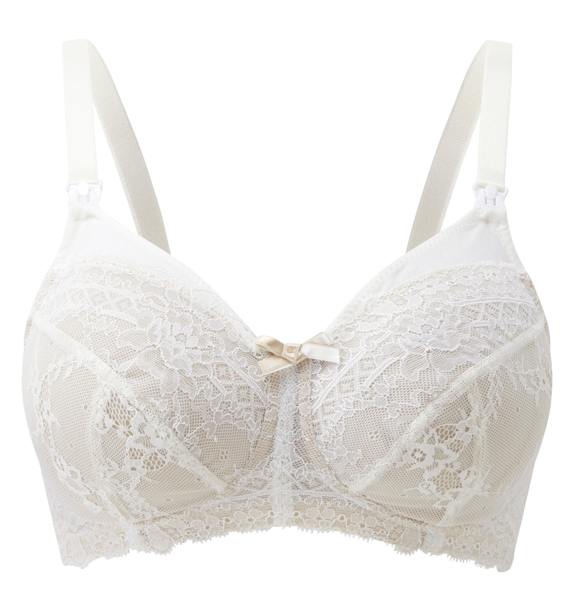 White and cream lace nursing bra Maternity Panache 