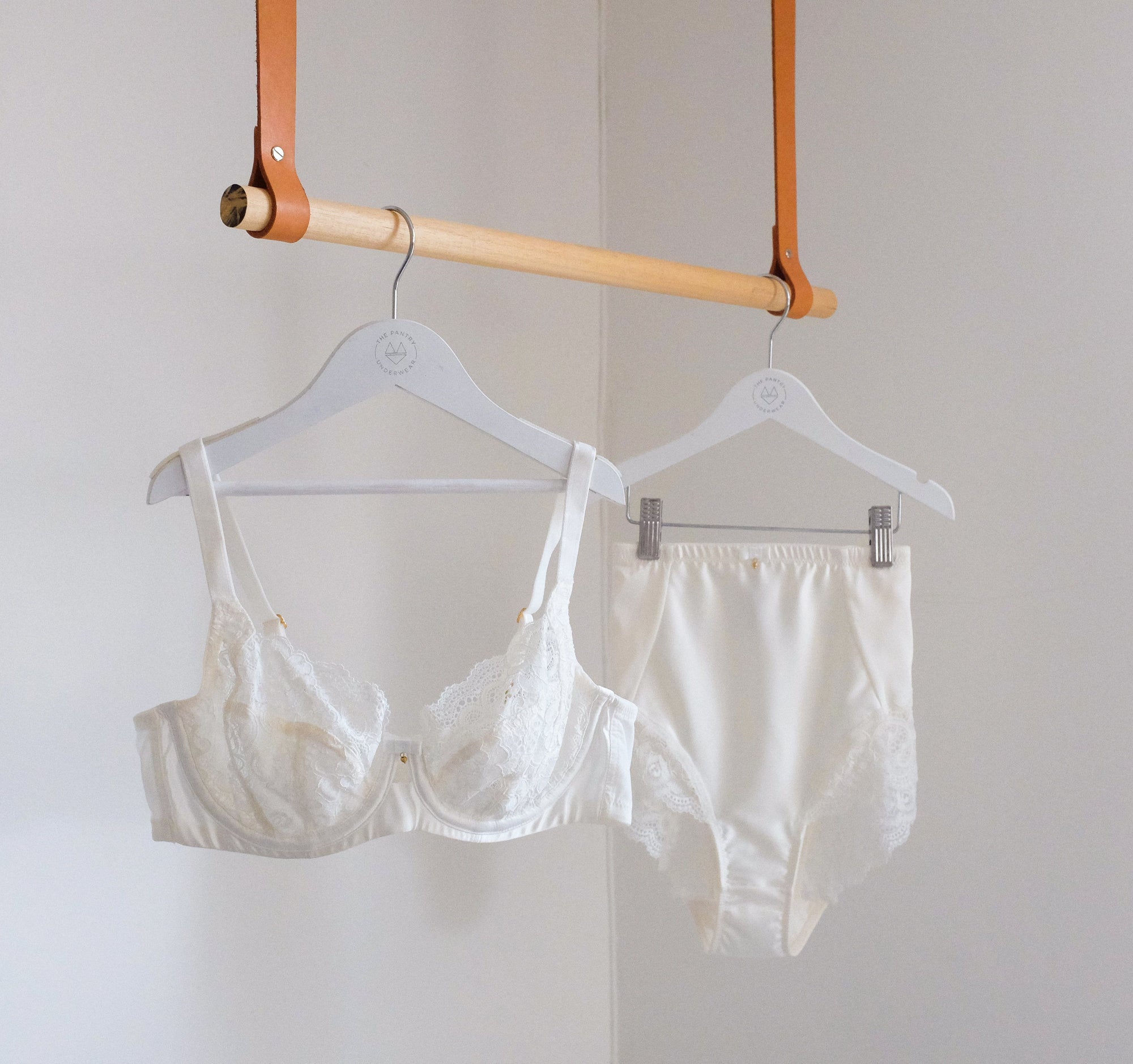Lace detail high waist knicker [Ivory] Bottoms Panache 