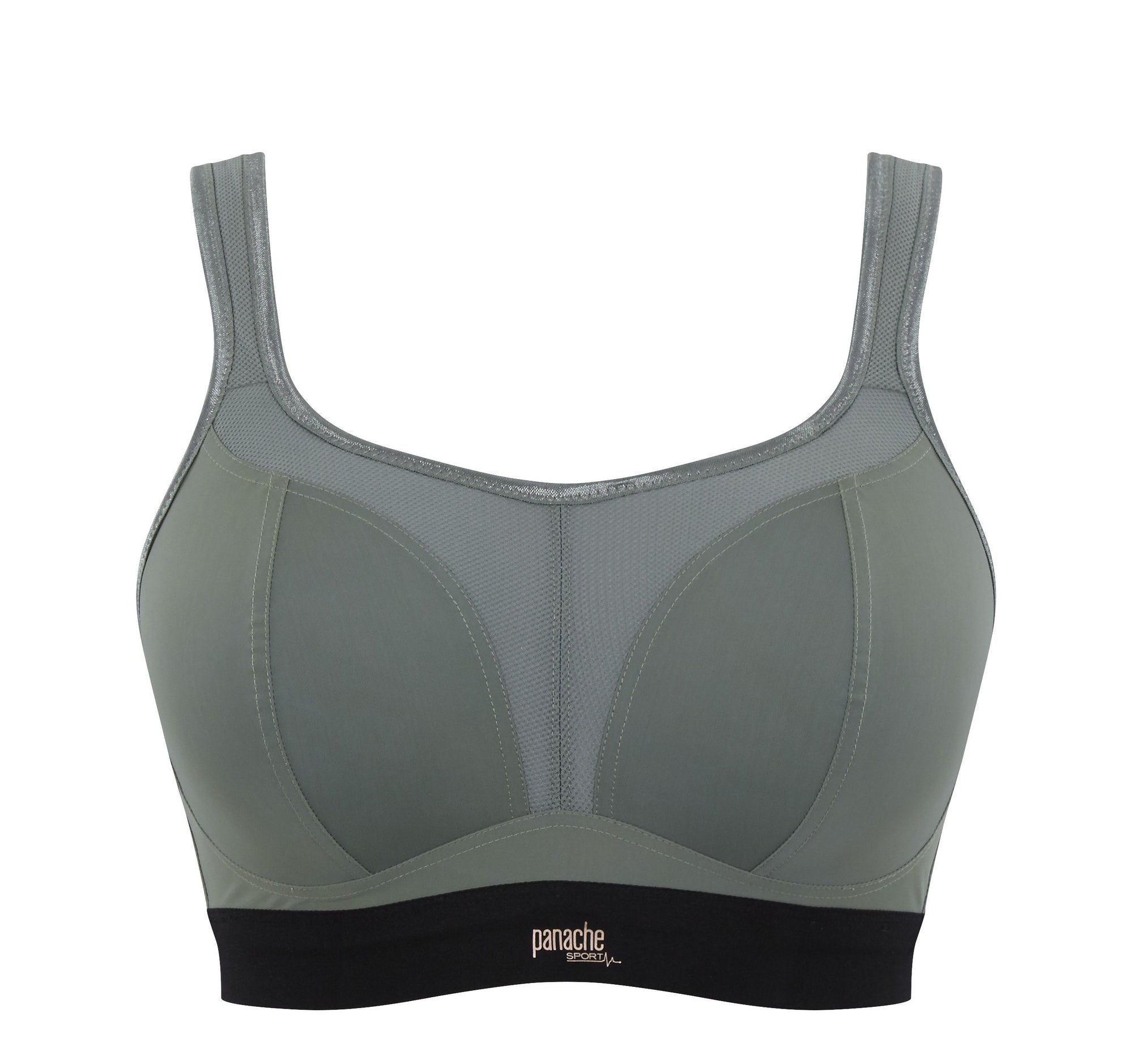 Non-wired shape sports bra [Khaki / Black] Sport Panache 34B 