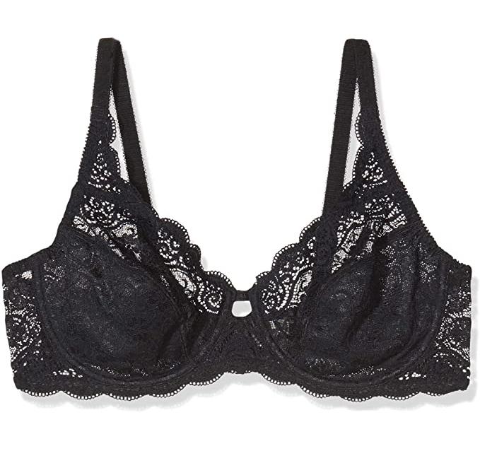 Scalloped lace full cup [Black] Bras Triumph 32E 