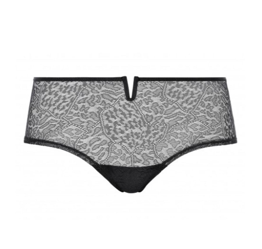 Lace plunge shorty [Black] Bottoms Implicite extra-small 