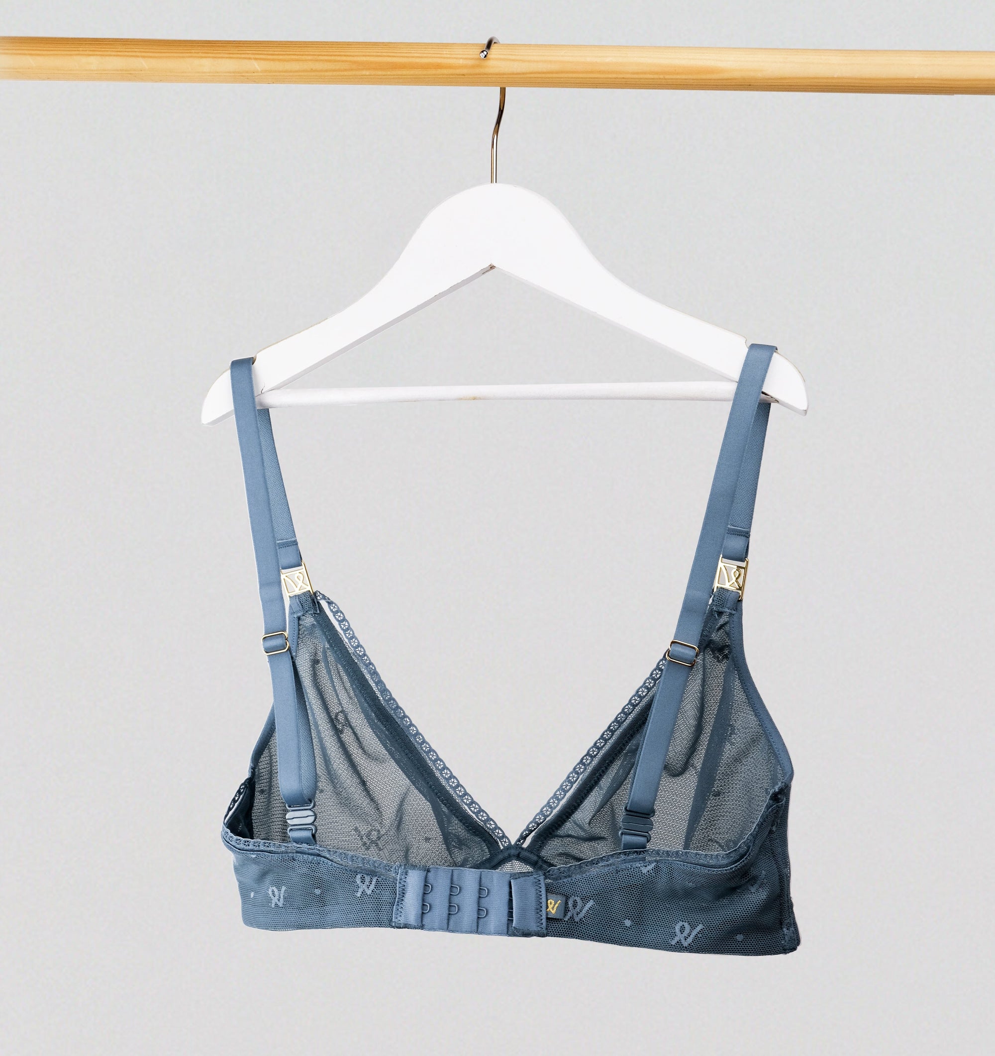 Abstract mesh non wired bralette [Denim] Bras Nudea 
