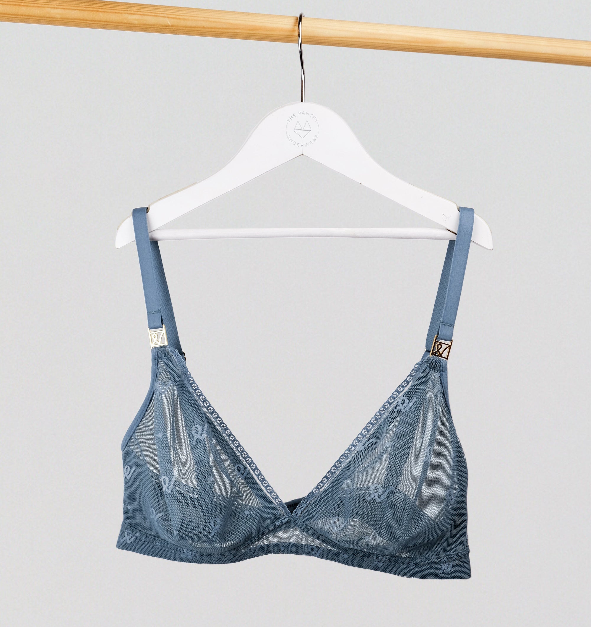 Abstract mesh non wired bralette [Denim] Bras Nudea 