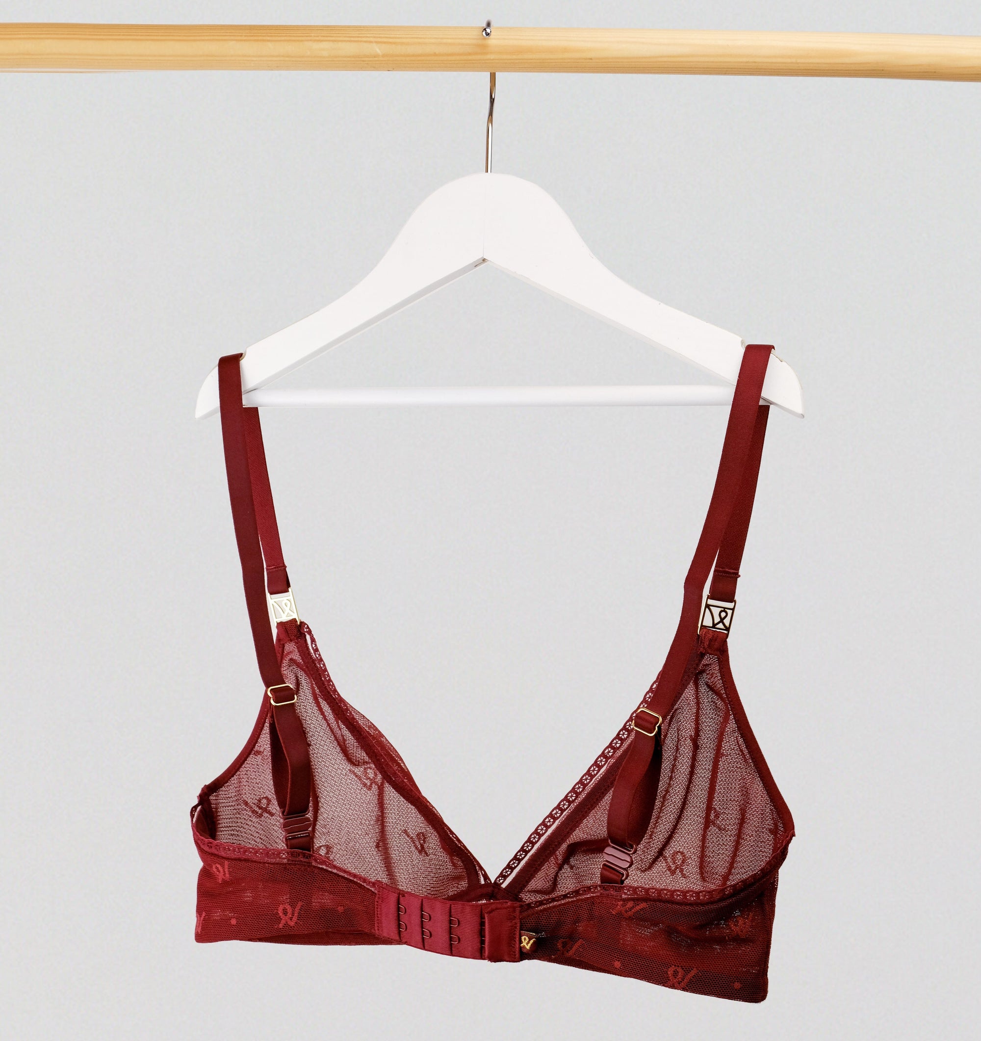 Abstract mesh non wired bralette [Garnet] Bras Nudea 