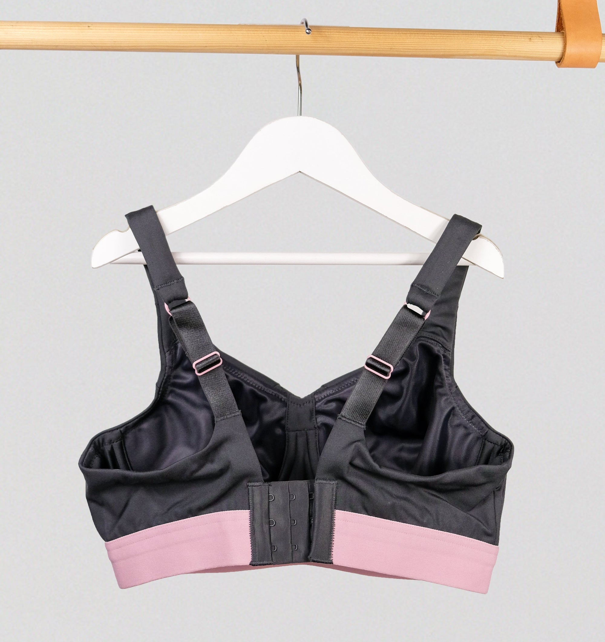 High impact non padded wired sports bra [Charcoal] Bras Panache 